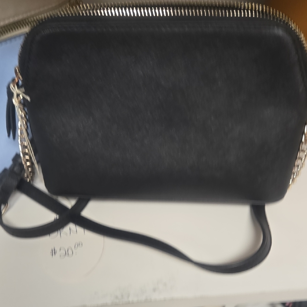 DKNY Black and Gold Crossbody Bag - Picture 5 of 5